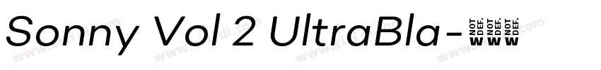Sonny Vol 2 UltraBla字体转换